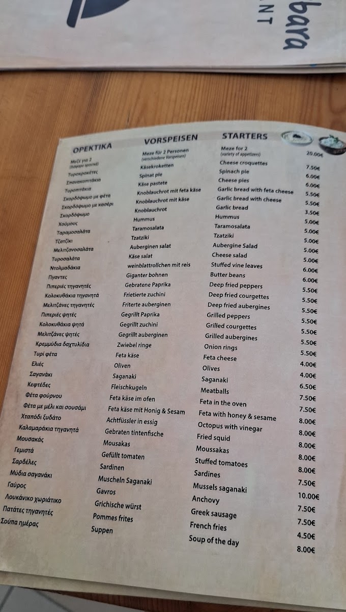 Menu Santa Barbara Kostas Lakis Restaurant Cafe Bar-10